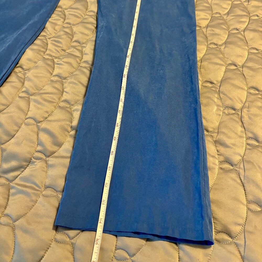 Blue Harem Boho Relaxed Fit Drop Crotch Summer Jumpsuit with Pockets Size S - Picture 6 of 6